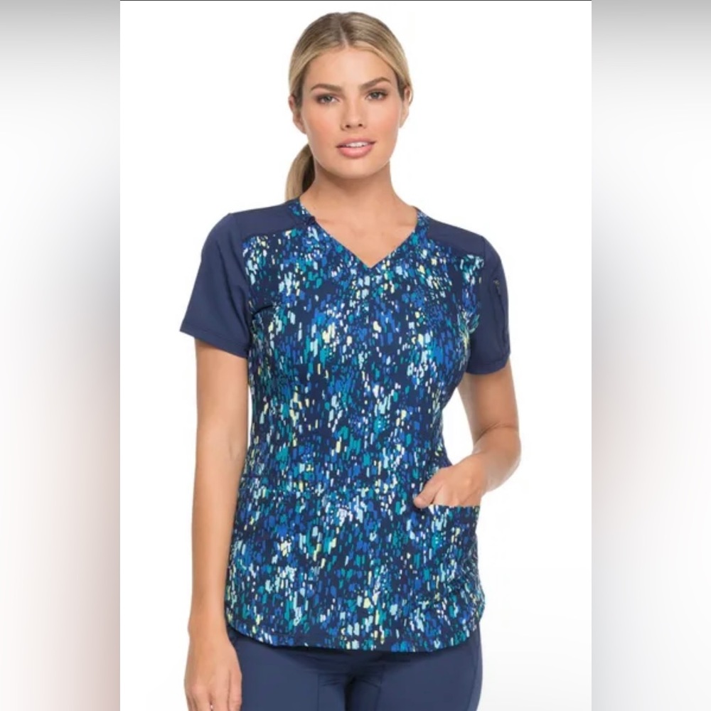 Women’s Dickies Confetti Rain V-Neck Scrub Top